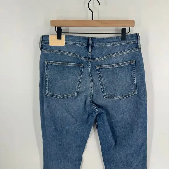 Everlane Original Cheeky Straight Leg Jeans Organic Denim Cropped Size 31S - Picture 5 of 9